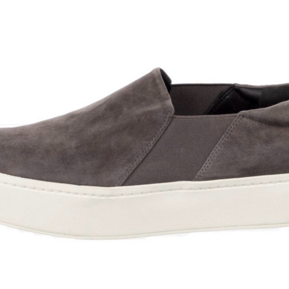 Vince Women’s Charcoal Suede Slip-On platform